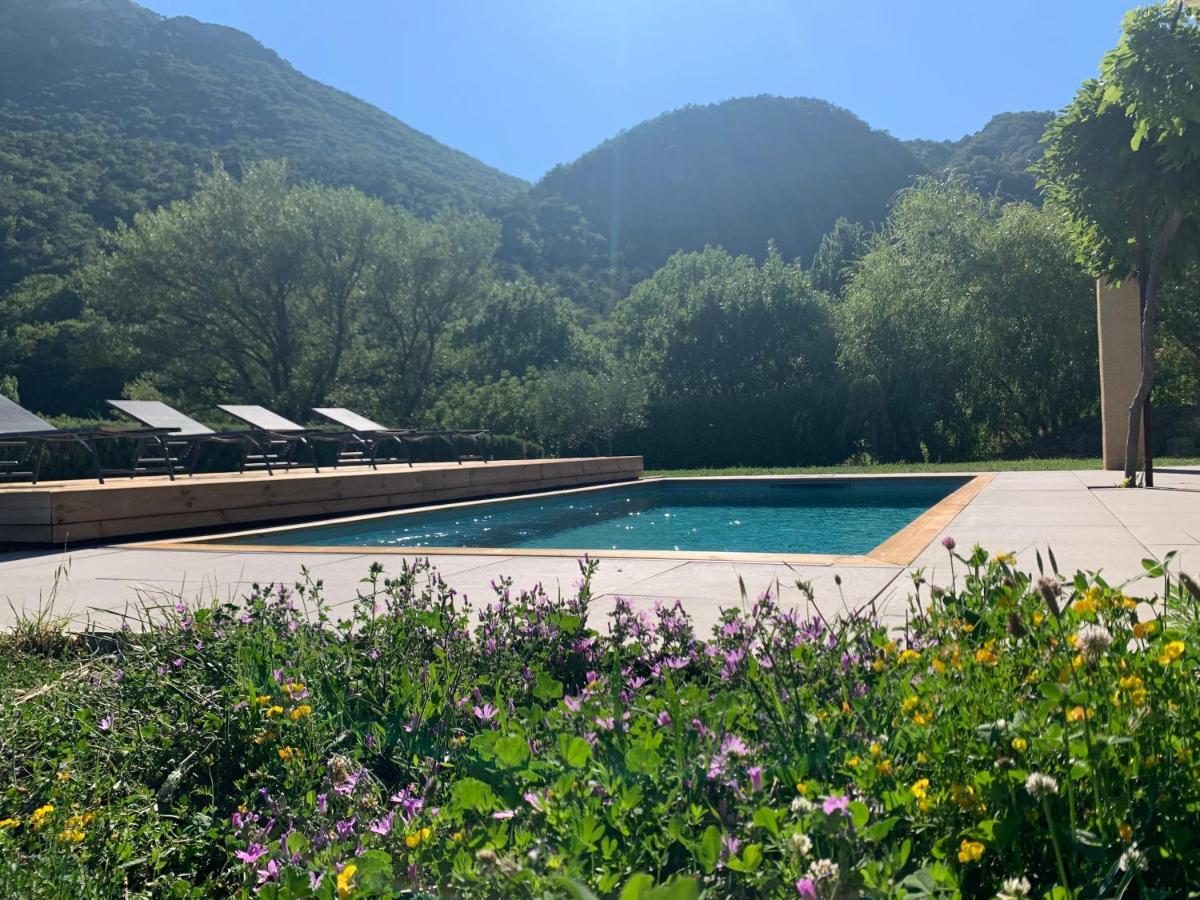 Estive Des Angelettes Piscine Chauffee Sauna Saint-Ferréol-Trente Exterior foto